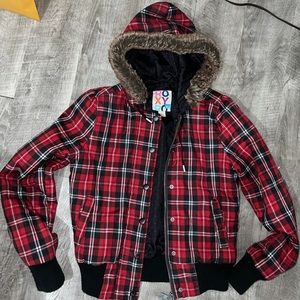 Zip up puffer jacket with hoodie